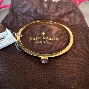 kate spade gold-tone slim bangle bracelet